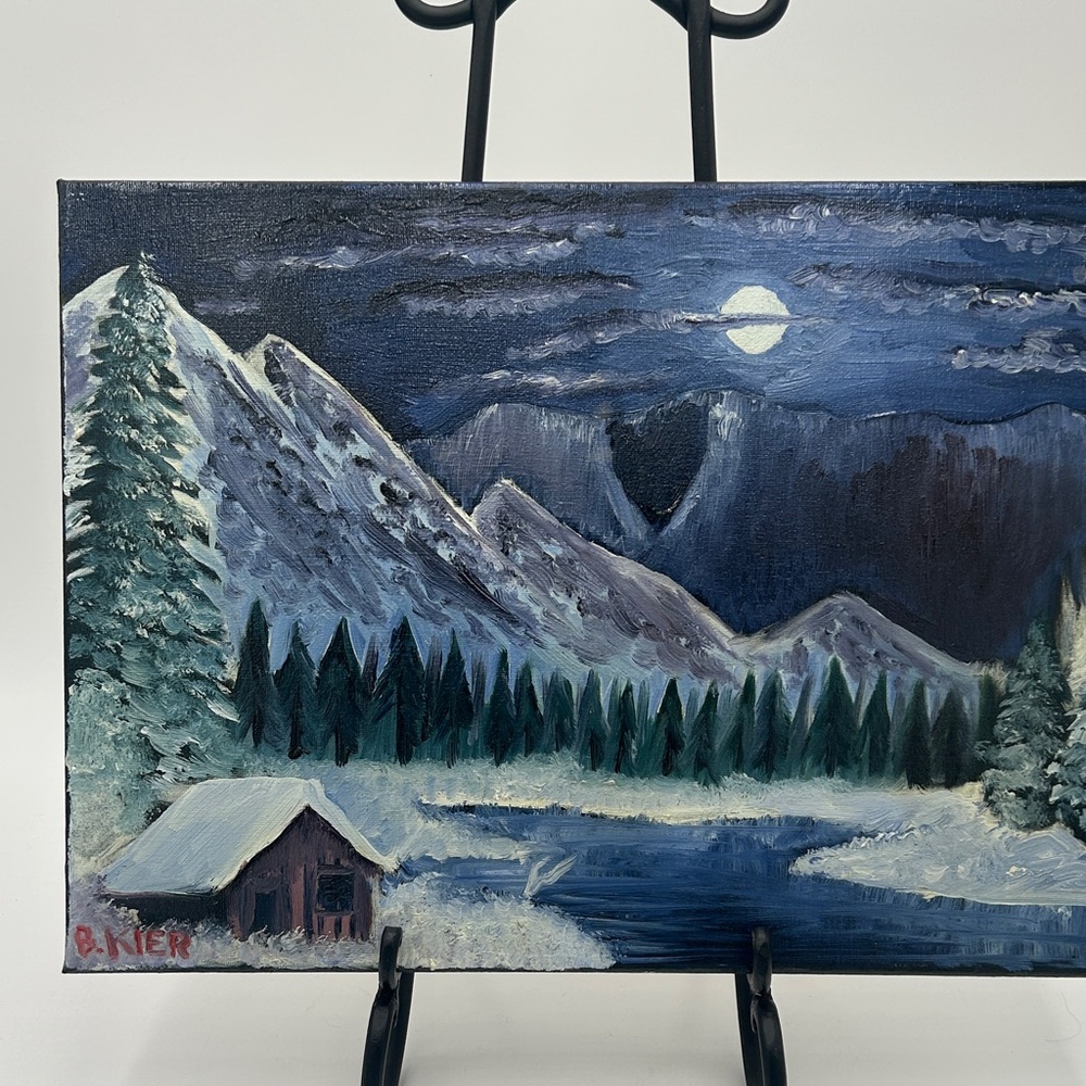 Winter Night Landscape original oil, Painting
By Ben Kier